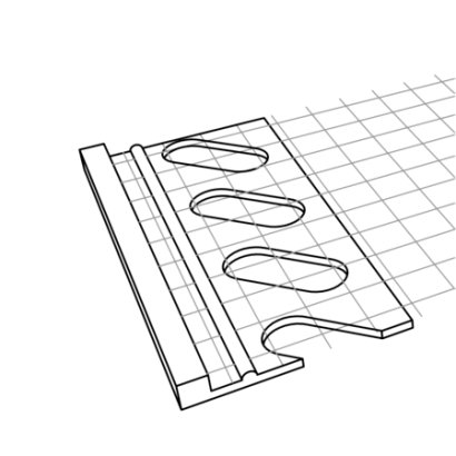 Sto-Stucstopprofiel RVS